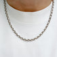 Antique silver fancy link belcher chain