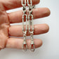 Antique silver trombone & lovers knot Albert chain