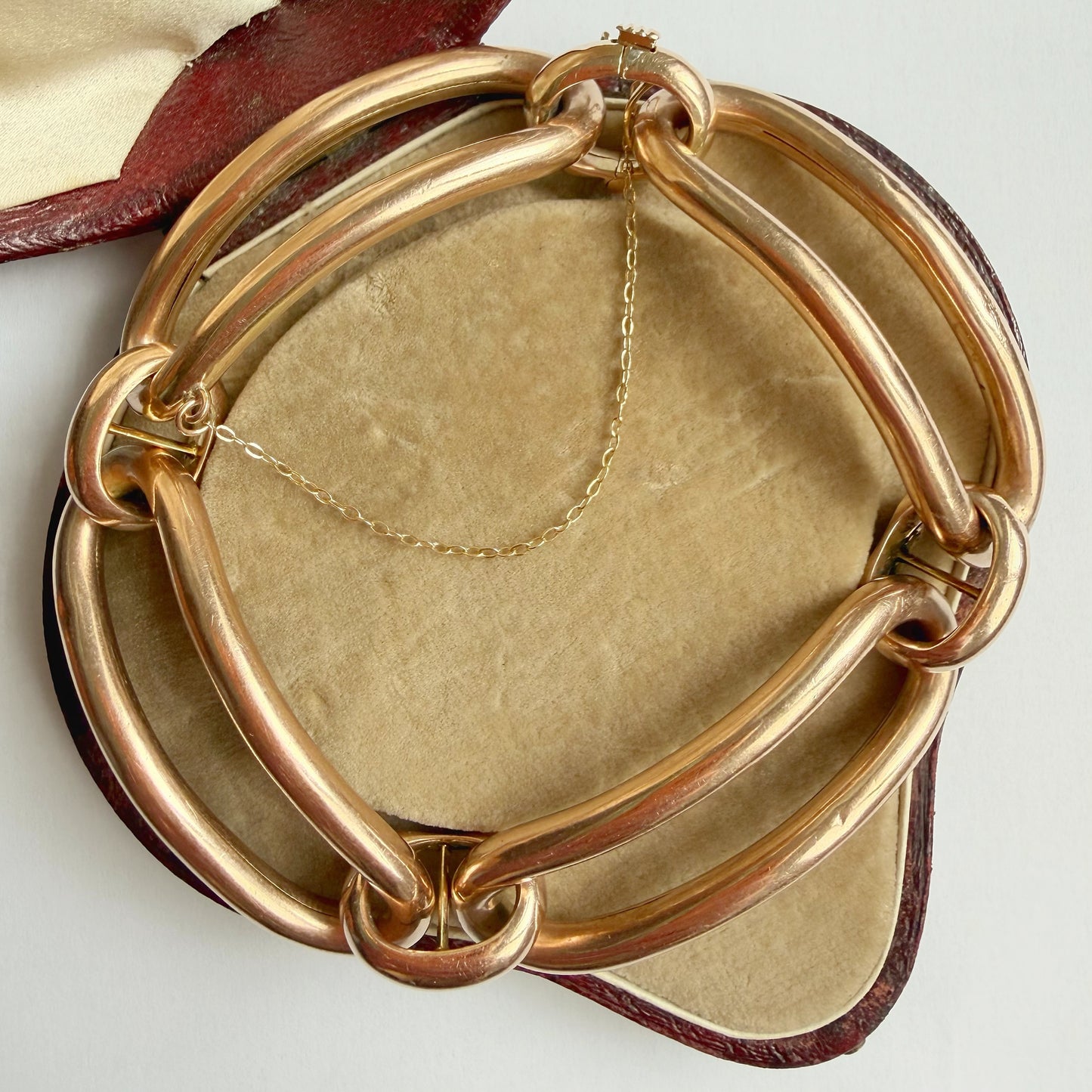 Antique 9ct gold large link bracelet