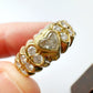 Vintage 18ct gold & diamond heart ring