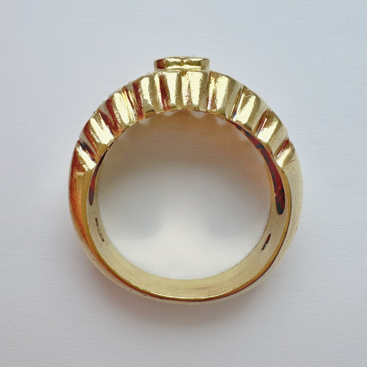 Vintage 18ct gold & diamond heart ring