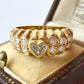 Vintage 18ct gold & diamond heart ring