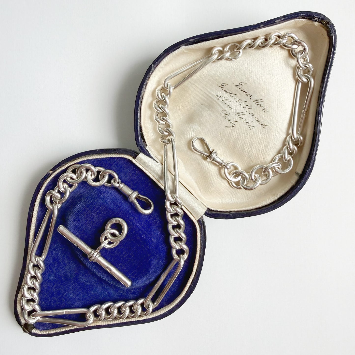 Antique silver Albert/watch chain