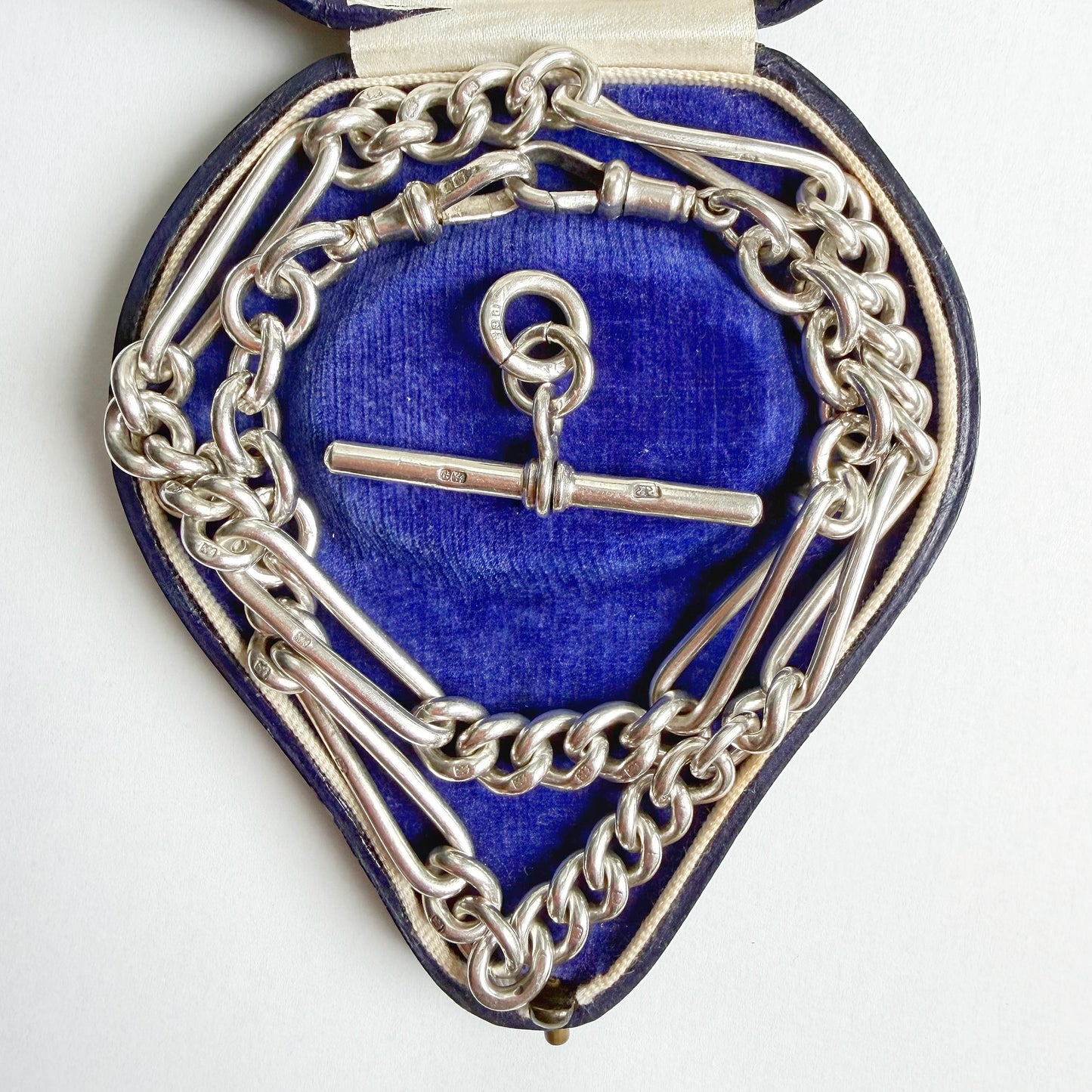 Antique silver Albert/watch chain
