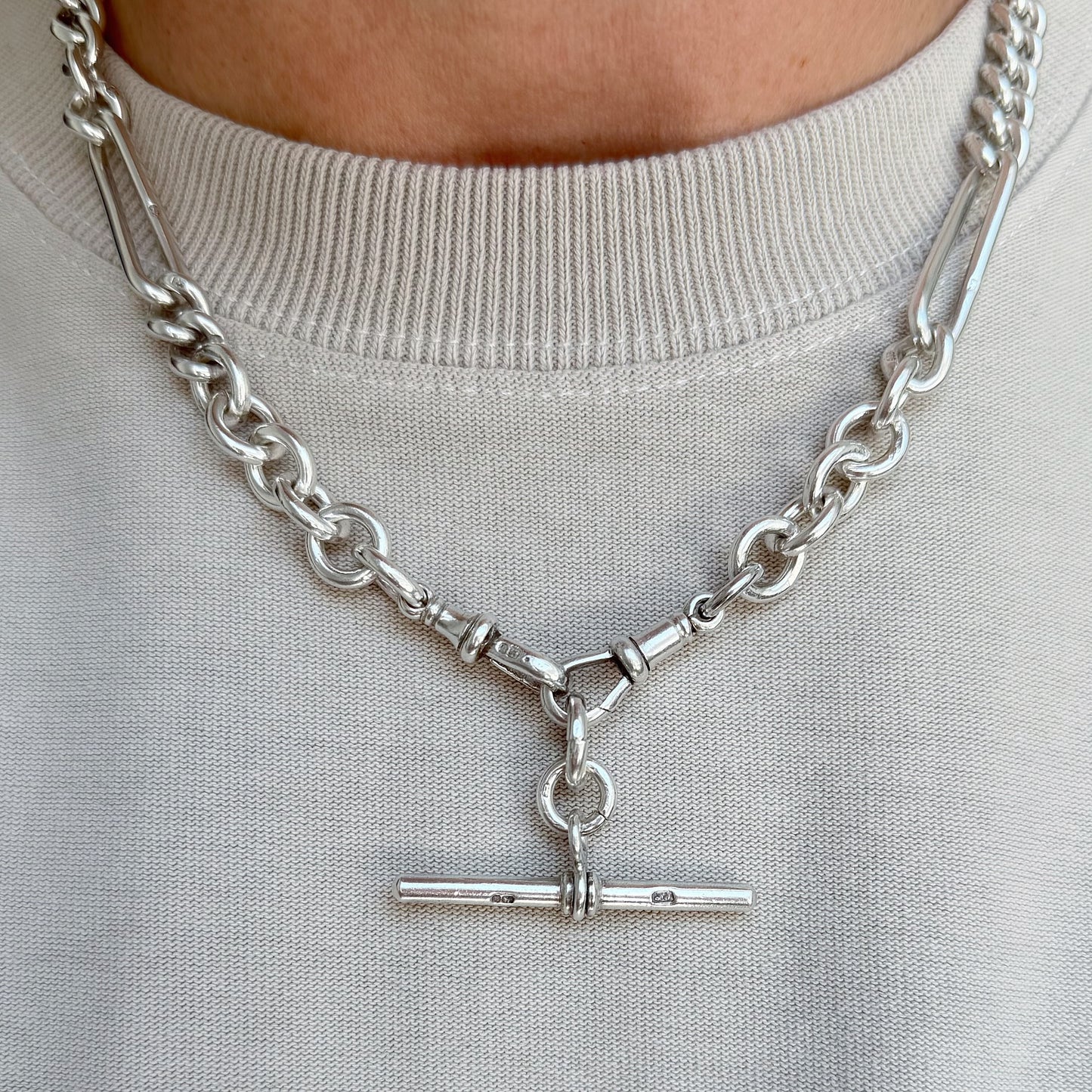 Antique silver Albert/watch chain