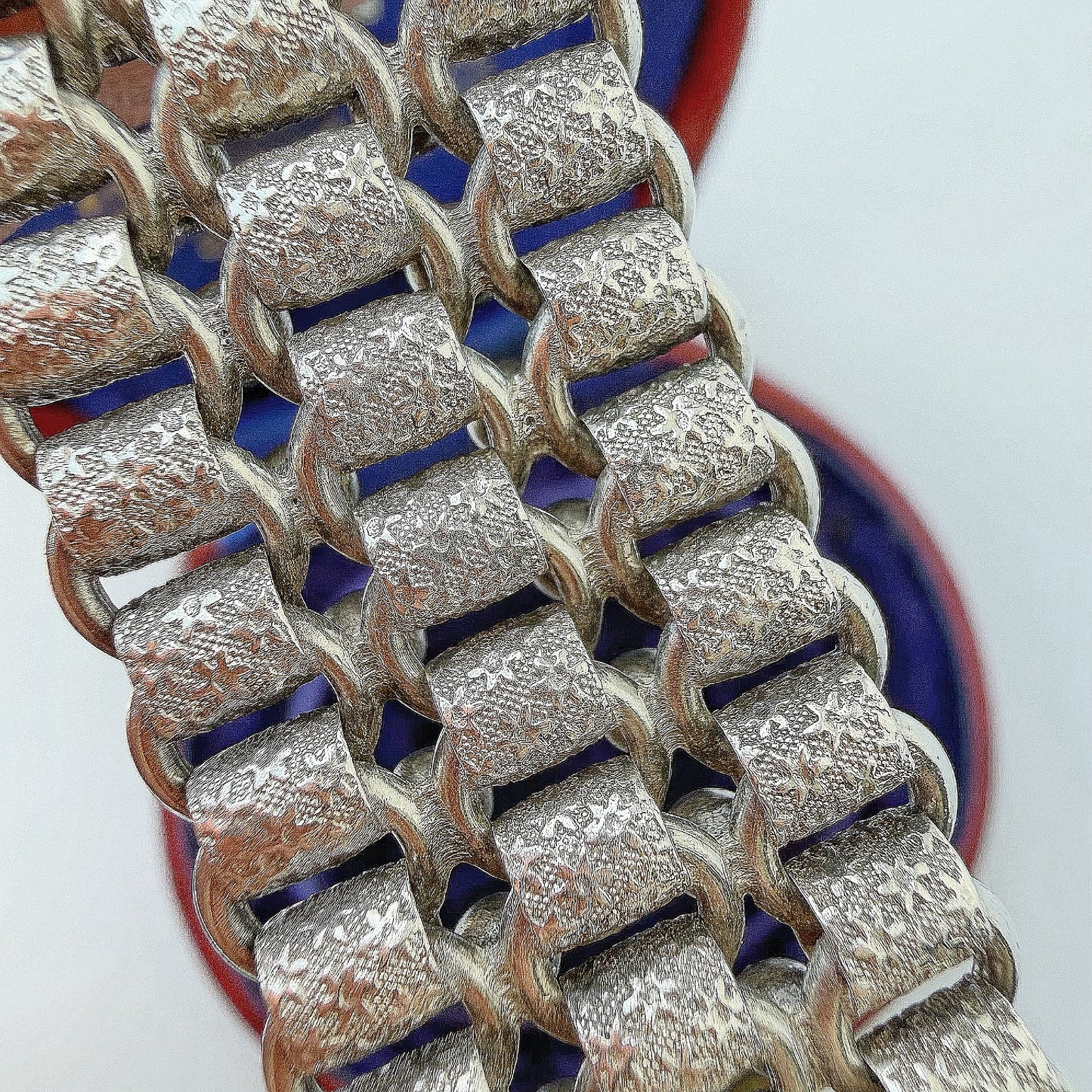 Antique silver stars cuff bracelet