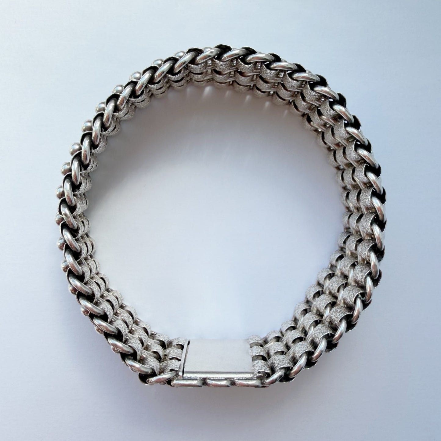 Antique silver stars cuff bracelet