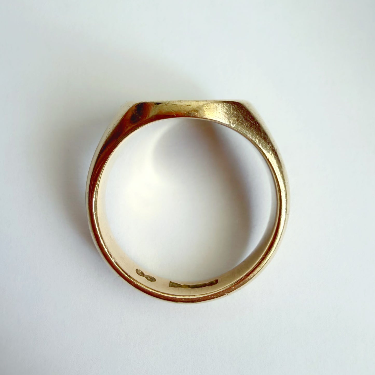 Vintage 9ct gold bird signet ring