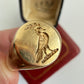 Vintage 9ct gold bird signet ring