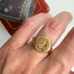 Vintage 9ct gold bird signet ring