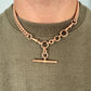 Antique 9ct rosy gold Albert/watch chain