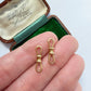 French antique 18ct gold double dog clip