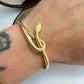 French vintage 18ct gold snake bracelet