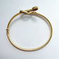 French vintage 18ct gold snake bracelet
