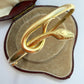 French vintage 18ct gold snake bracelet