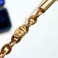Antique 9ct gold flat cable link chain