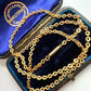 Antique 9ct gold flat cable link chain