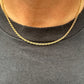 Antique 9ct gold flat cable link chain