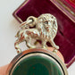 Antique silver lion fob pendant