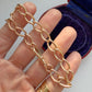 Antique 9ct rose gold open curb link bracelet