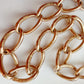 Antique 9ct rose gold open curb link bracelet