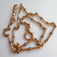 Antique 9ct rosy gold Albert watch chain