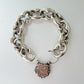 Antique silver fancy mariner link bracelet
