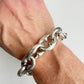 Antique silver fancy mariner link bracelet