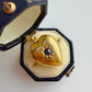 Antique 15ct gold & sapphire heart charm