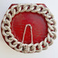 Antique decorative silver curb bracelet