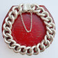 Antique decorative silver curb bracelet