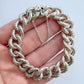 Antique decorative silver curb bracelet