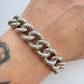 Antique decorative silver curb bracelet