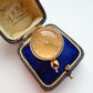 Vintage 18ct gold & glass orb pocket watch pendant