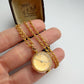 Vintage 18ct gold & glass orb pocket watch pendant