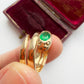 Antique 15ct gold & emerald snake ring