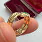 Antique 15ct gold & emerald snake ring
