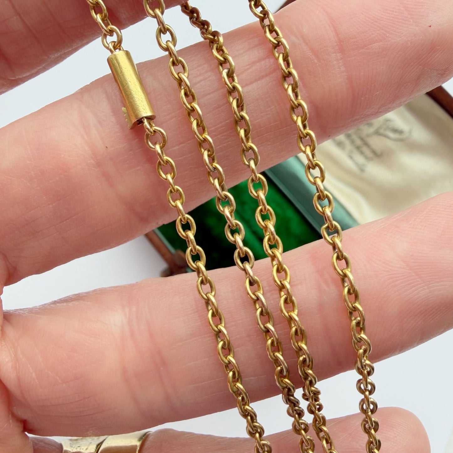 Antique 18ct gold cable link chain