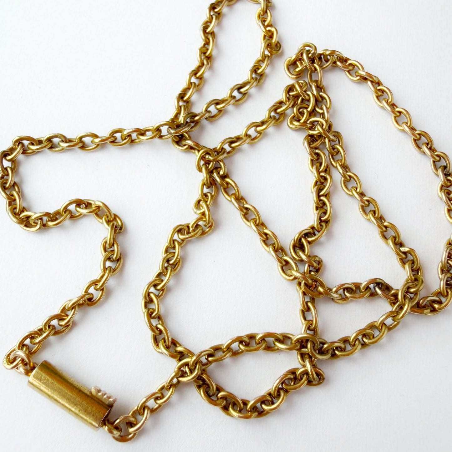 Antique 18ct gold cable link chain