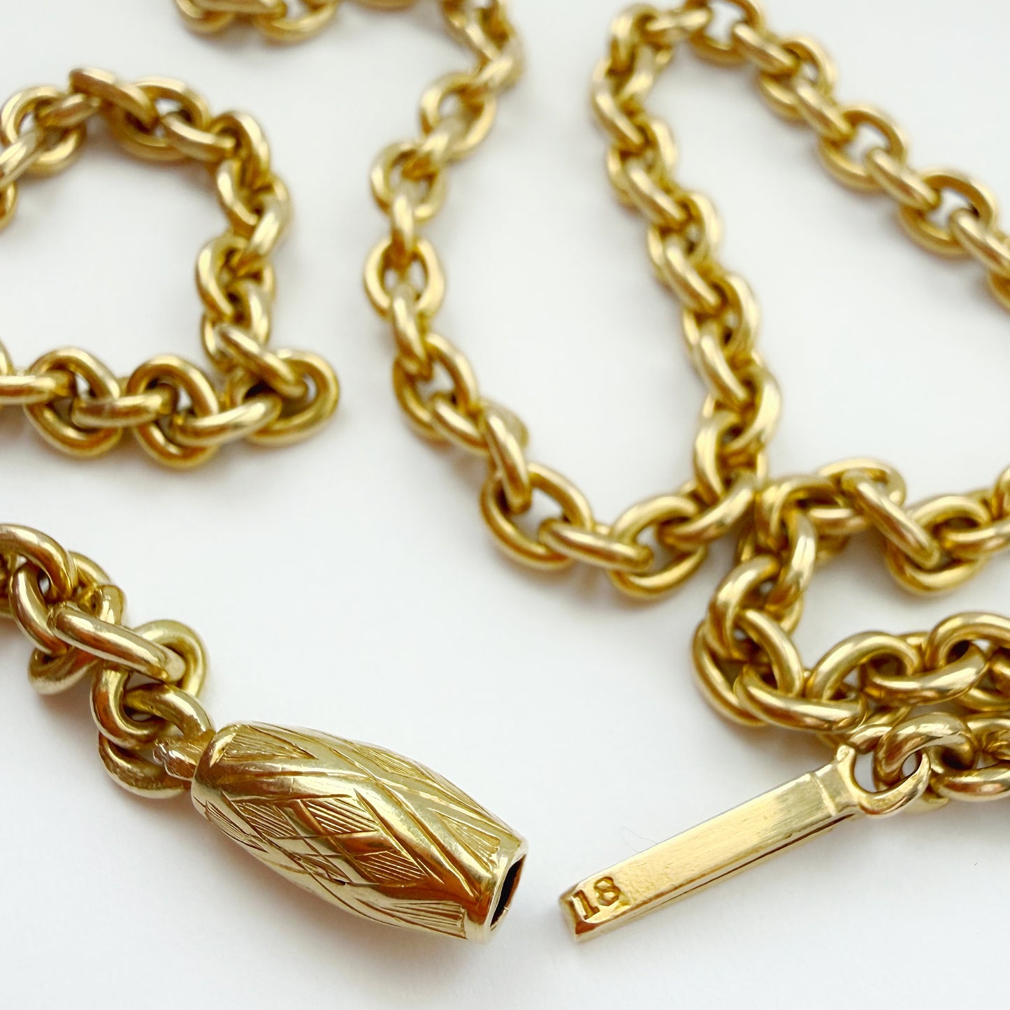 Antique 18ct gold cable link chain