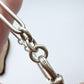 Antique Sterling silver trombone link bracelet