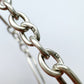 Antique Sterling silver trombone link bracelet