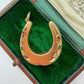 Antique 15ct gold & mixed gemstone horseshoe pendant