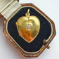Edwardian 15ct gold & old mine cut diamond starburst heart locket