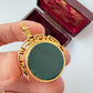 Antique 15ct gold, bloodstone & sardonyx spinning fob