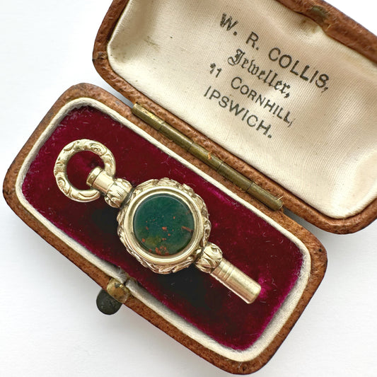 Antique 9ct gold watch key charm