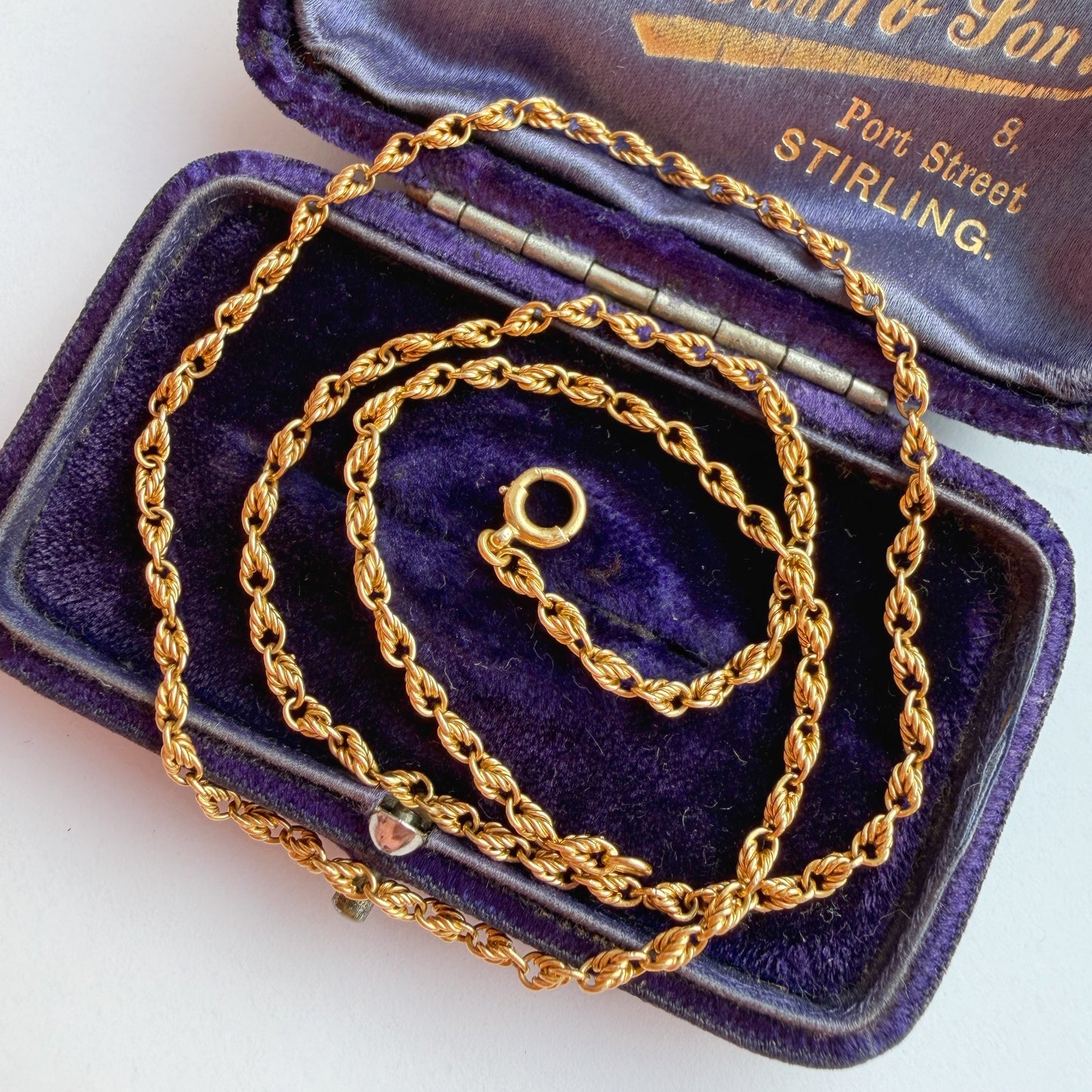 Antique 15ct gold lovers knot chain