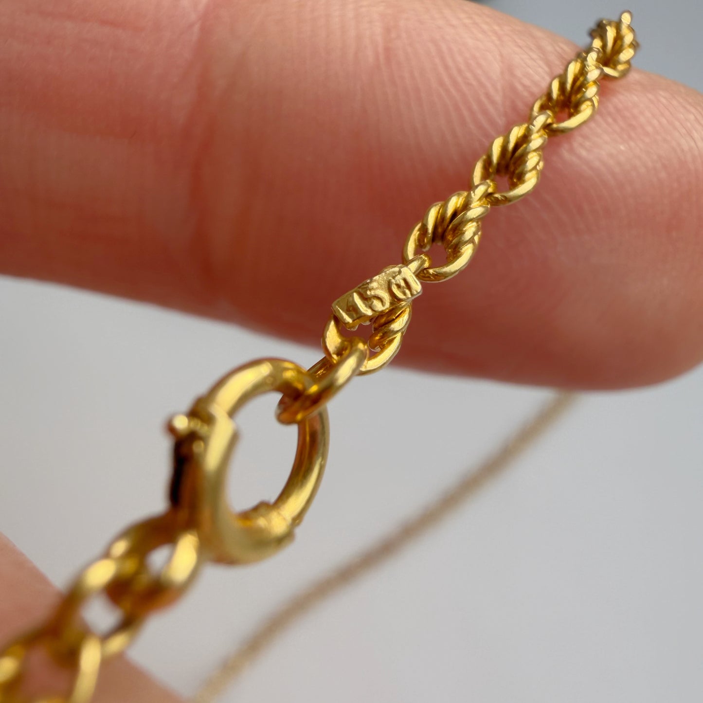 Antique 15ct gold lovers knot chain