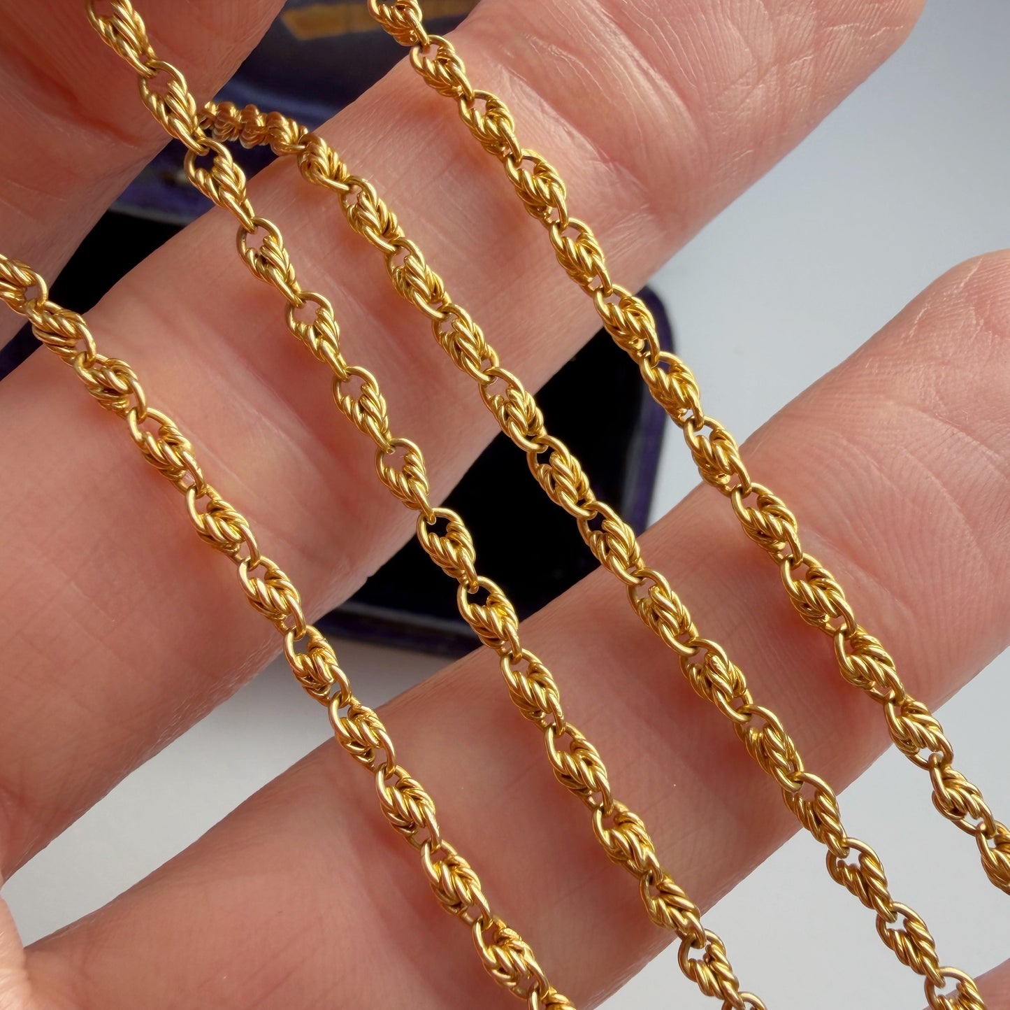 Antique 15ct gold lovers knot chain