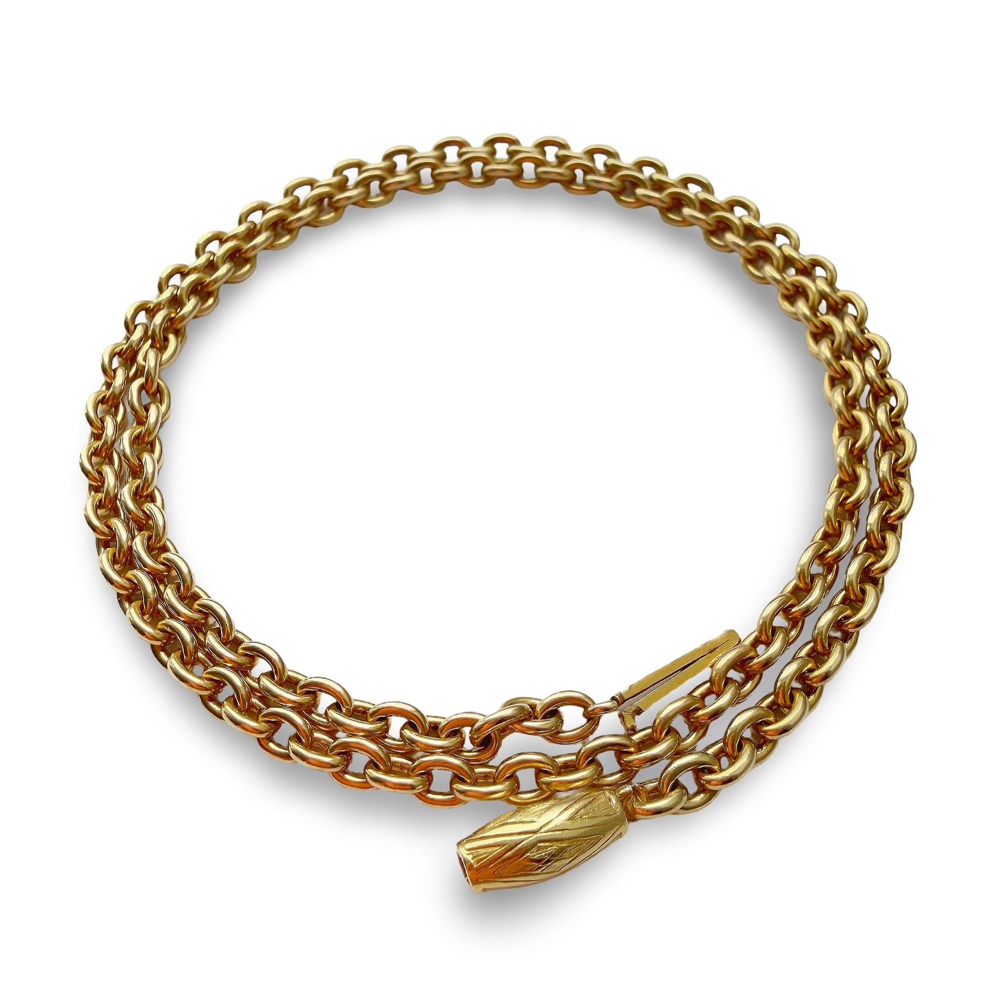 Antique 18ct gold cable link chain